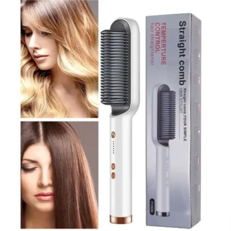 Smart hair straightener brush